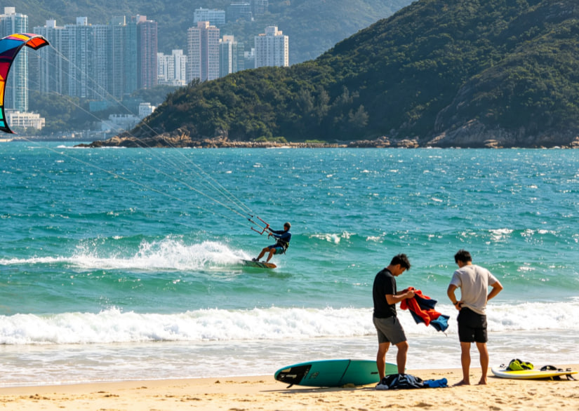 海浪與極限水上運動場景